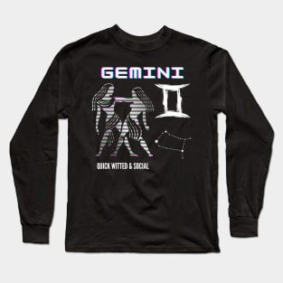 Gemini Zodiac Sign Long Sleeve T-Shirt